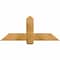 Ekena Millwork Eugene Rough Sawn Timber Gable Bracket, Western Red Cedar, 48"W x 20"H x 2"D x 6"F, 10/12 Pitch GBW048X20X0206EUG00RWR - alternate 1